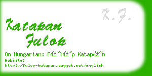 katapan fulop business card